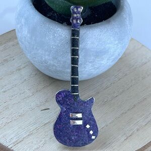 RARE Navajo Signed JB Sugilite Black Onyx Pendant Native American Jewelry Pueblo